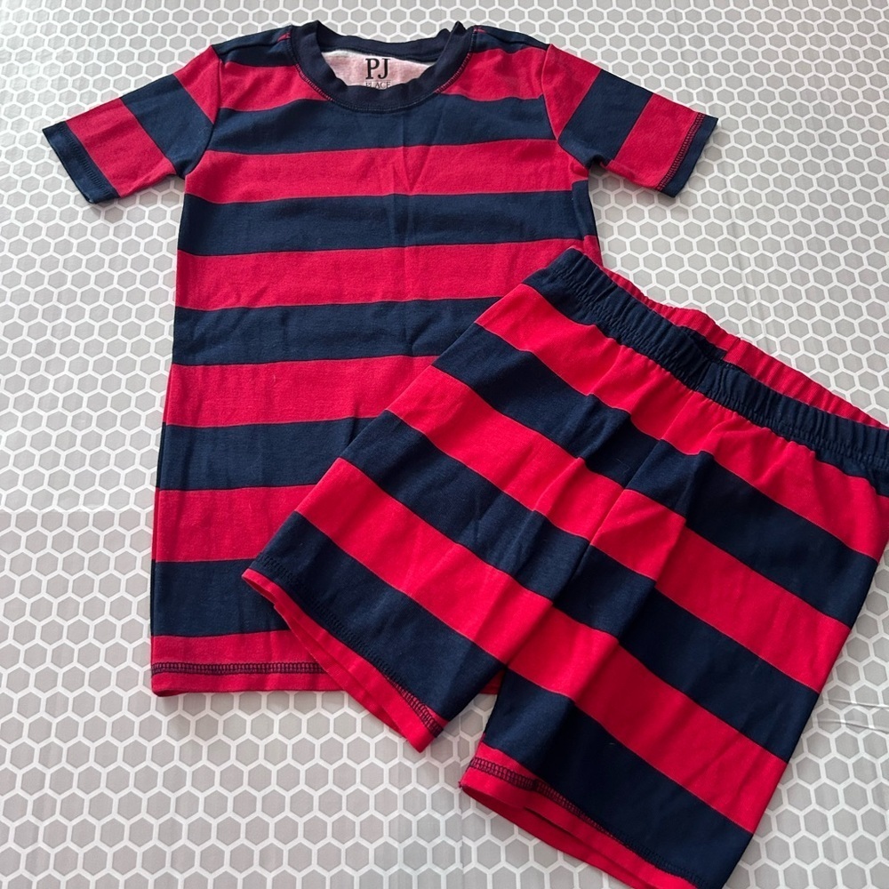 Place Red and Blue Striped Pajama Set